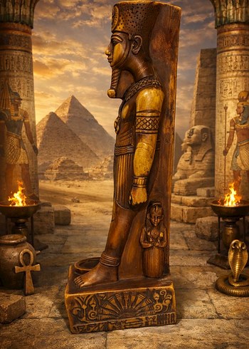 Altın Renkli Antik Mısır Figürü - Görsel 2