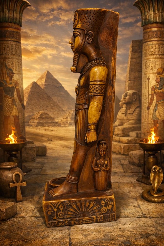 Altın Renkli Antik Mısır Figürü - Görsel 2