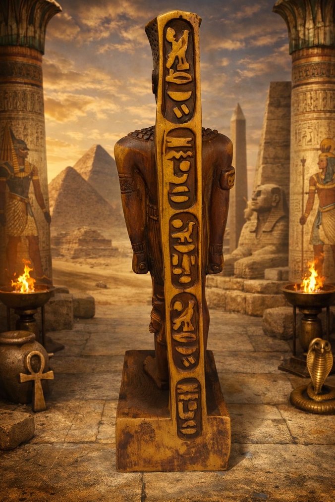 Altın Renkli Antik Mısır Figürü - Görsel 3