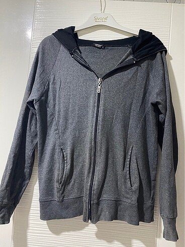 Gri bayan fermuarlı Sweatshirt