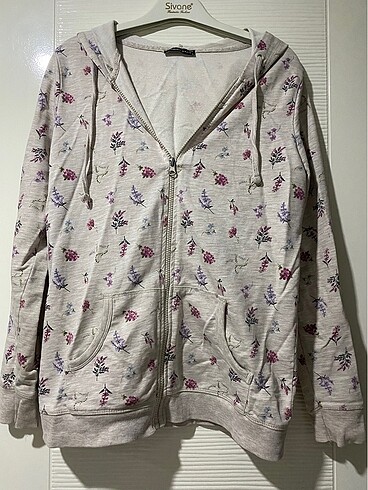 Bayan desenli fermuarlı Sweatshirt