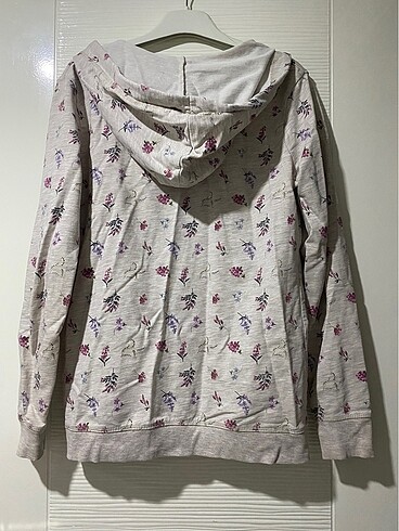 m Beden Bayan desenli fermuarlı Sweatshirt