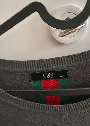 m Beden Gri Uzun Kollu Örgü Kadın Kazak