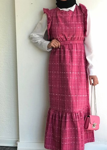 Pembe Uzun Fırfırlı Jile