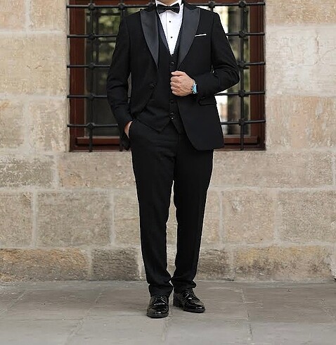 Siyah smokin damatlık