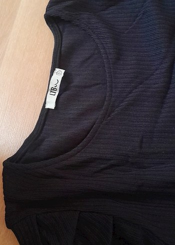 Siyah  Keten Kısa Kollu, Rahat Kesim - Görsel 2