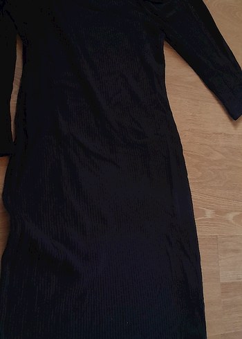 Siyah  Keten Kısa Kollu, Rahat Kesim - Görsel 3