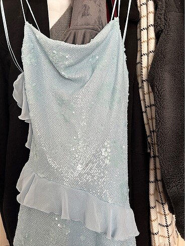 Zara Zara pullu fırfırlı mermaid elbise