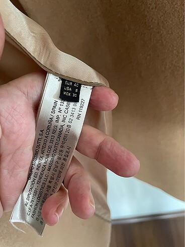 m Beden camel Renk Massimo dutti kaşe kaban