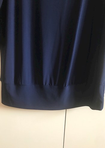 Drapeli Lacivert Bluz - Görsel 3