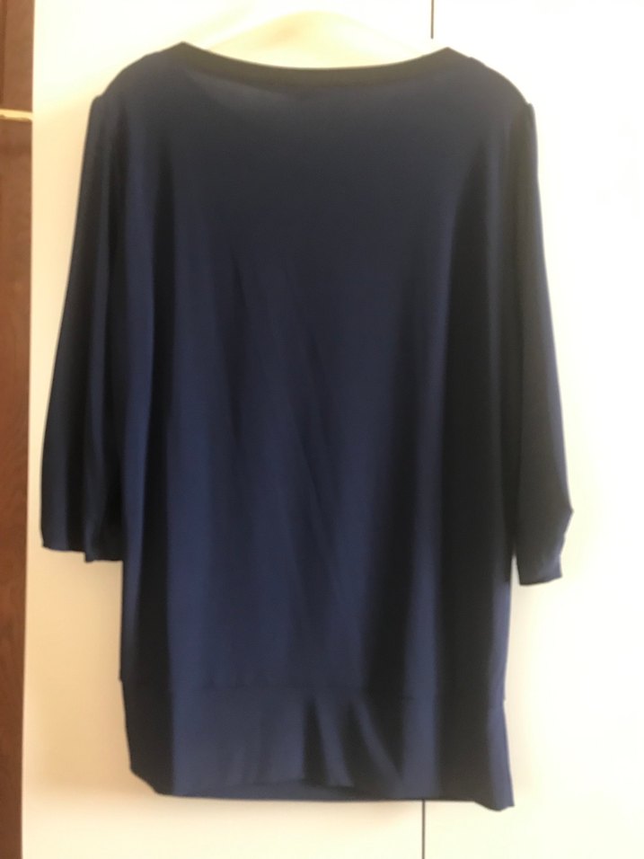 Drapeli Lacivert Bluz - Görsel 2