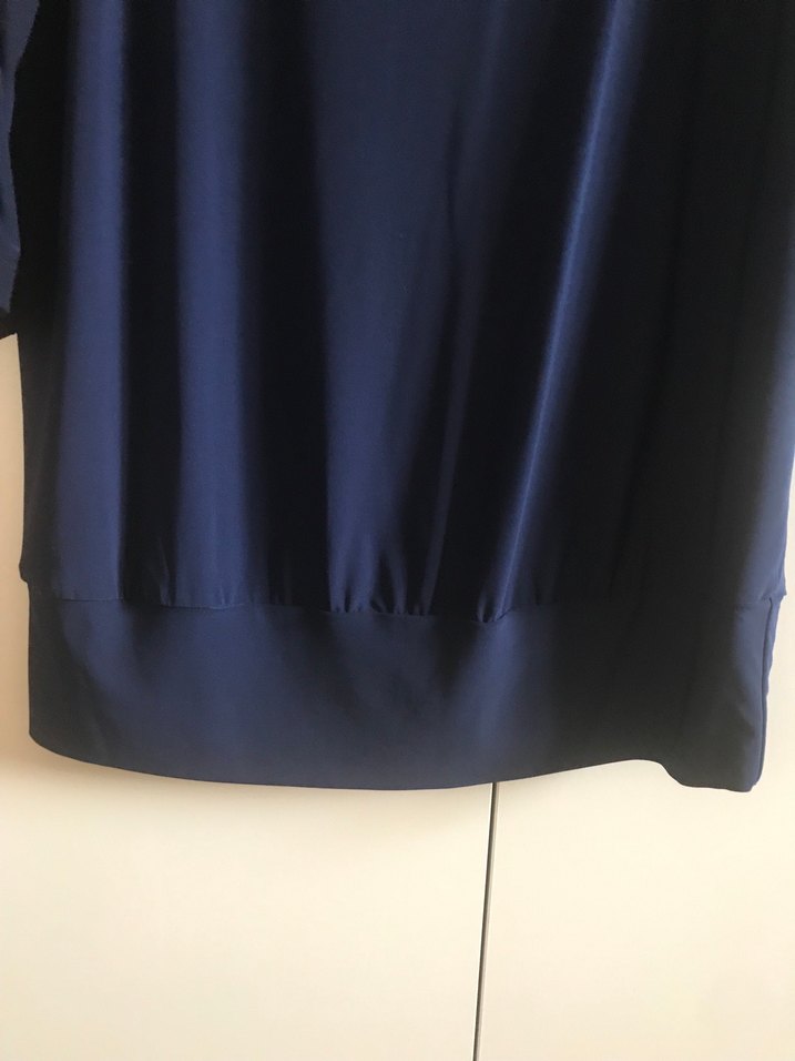 Drapeli Lacivert Bluz - Görsel 3