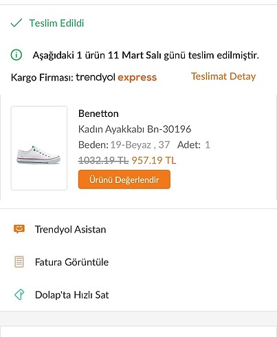 37 Beden Benetton ayakkabı