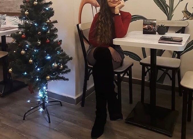 39,5 Beden siyah Renk Bambi çorap çizme