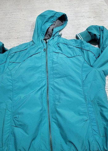 Gri Fermuarlı Kadın Midi Ceket mont - Görsel 4