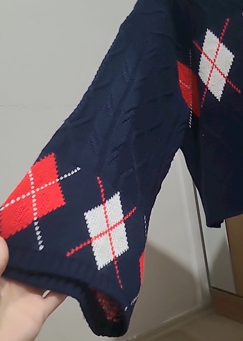 Kadın Çok Renkli Triko Uzun Kollu Kazak - Görsel 2