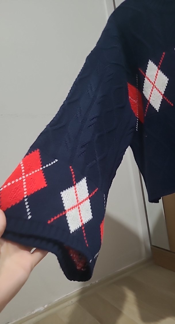 Kadın Çok Renkli Triko Uzun Kollu Kazak - Görsel 2