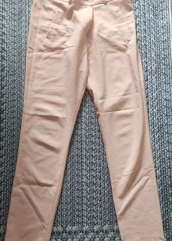 Pembe Midi Kadın Kumaş Pantolon