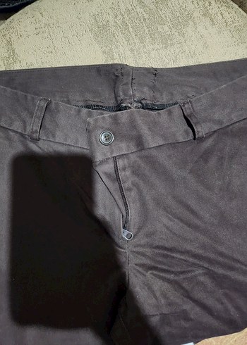 Kahverengi Kadın Süet Kumaş Pantolon - Görsel 2