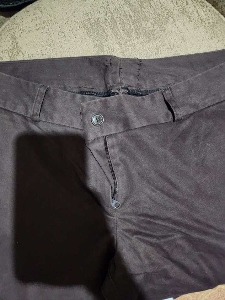 Kahverengi Kadın Süet Kumaş Pantolon - Görsel 2