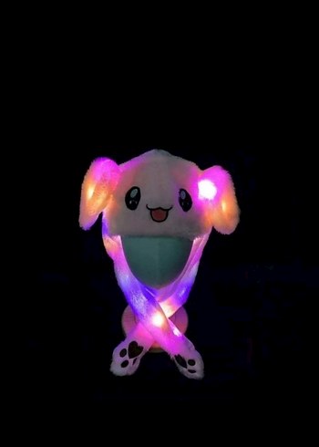 Işıklı Hareketli Peluş Çocuk Kulaklı Bere - Görsel 3