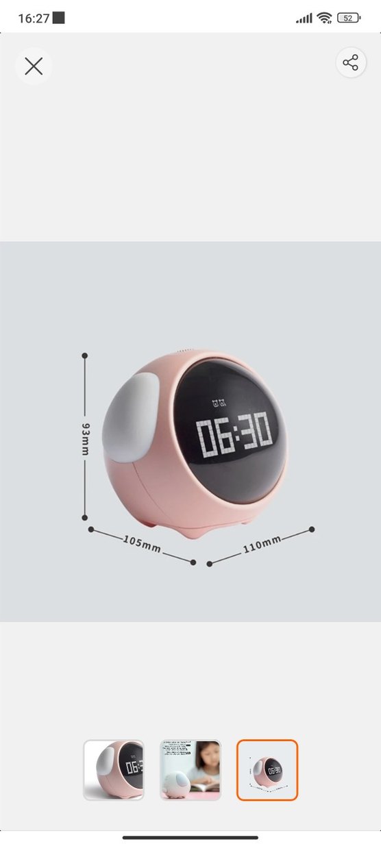 Pembe Dijital Masa Saati - Görsel 3