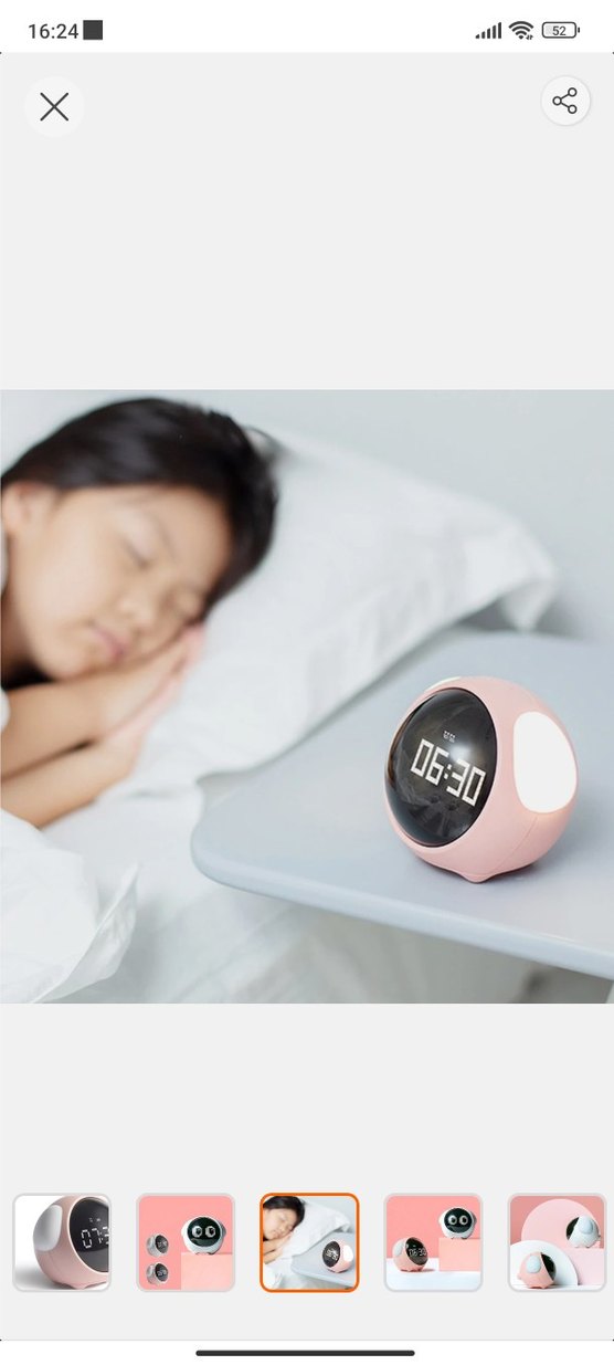 Pembe Dijital Masa Saati - Görsel 2