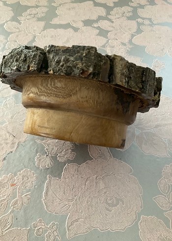 Diğer Koyu Bej Ahşap Mumluk