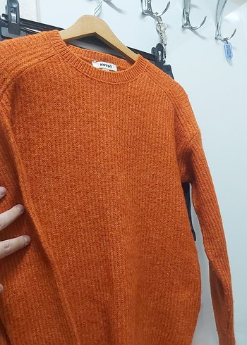 Kadın Turuncu Akrilik-Polyester Kazak - Görsel 2