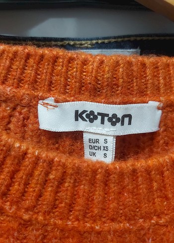 Kadın Turuncu Akrilik-Polyester Kazak - Görsel 9