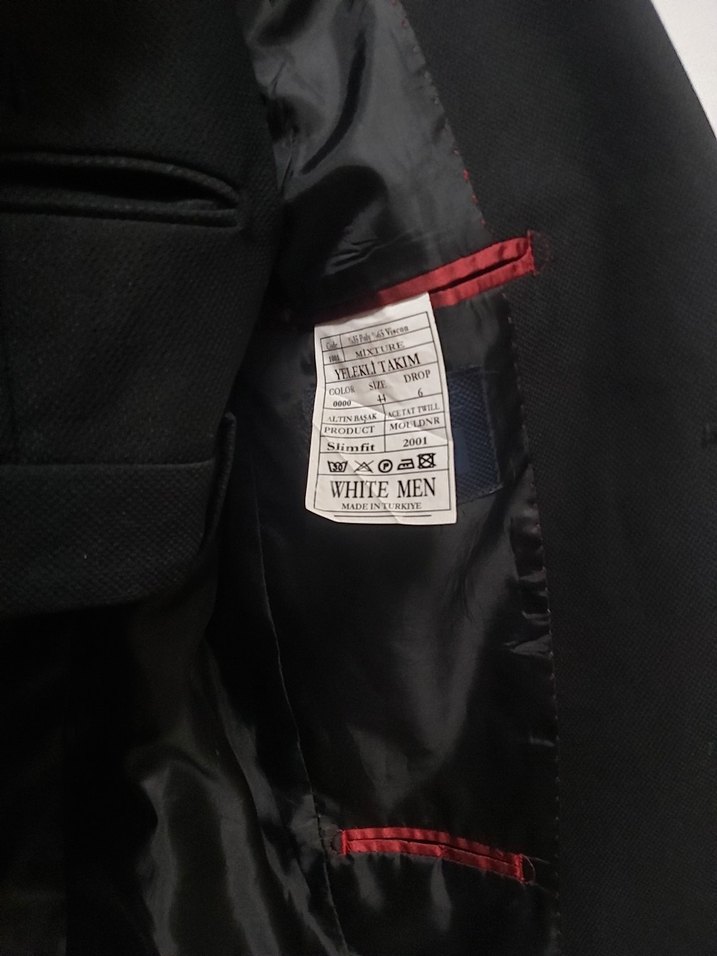 Erkek Siyah Düğmeli Ofis Takım Elbise - Görsel 3