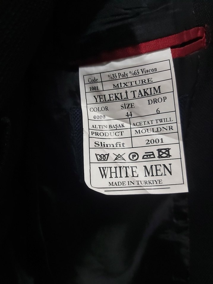 Erkek Siyah Düğmeli Ofis Takım Elbise - Görsel 4