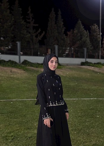 Uzun Siyah Nakışlı Gotik Kadın Elbise
