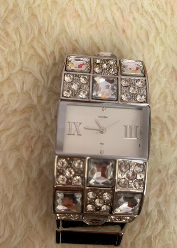 Gri Renkli Taşlı Kadın Kol Saati - Görsel 2