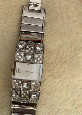 Gri Renkli Taşlı Kadın Kol Saati - Görsel 6