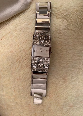 Gri Renkli Taşlı Kadın Kol Saati - Görsel 3