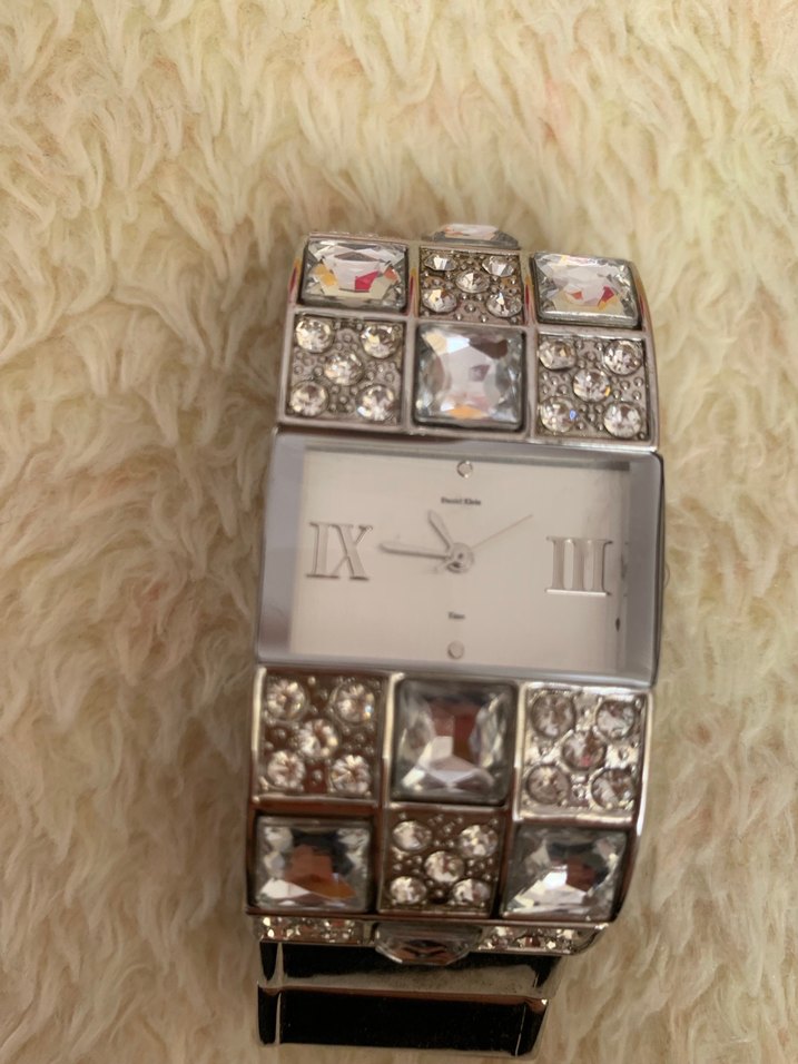 Gri Renkli Taşlı Kadın Kol Saati - Görsel 2