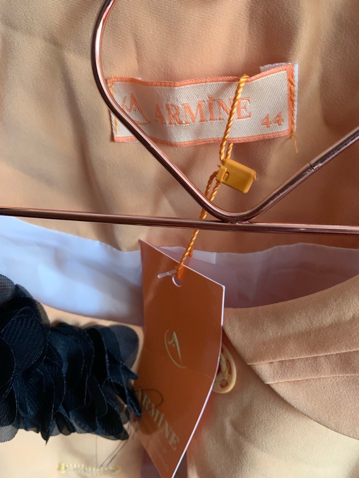 Düğmeli, Midi, Bej Kadın Ceket - Görsel 2