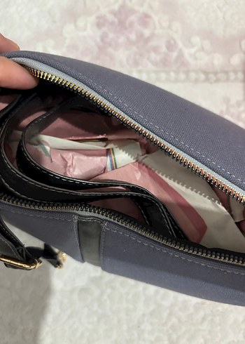 Gri Minimalist Kadın Çanta Fermuarlı - Görsel 2