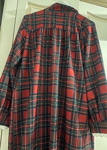 Ekose desenli elbise - Görsel 4