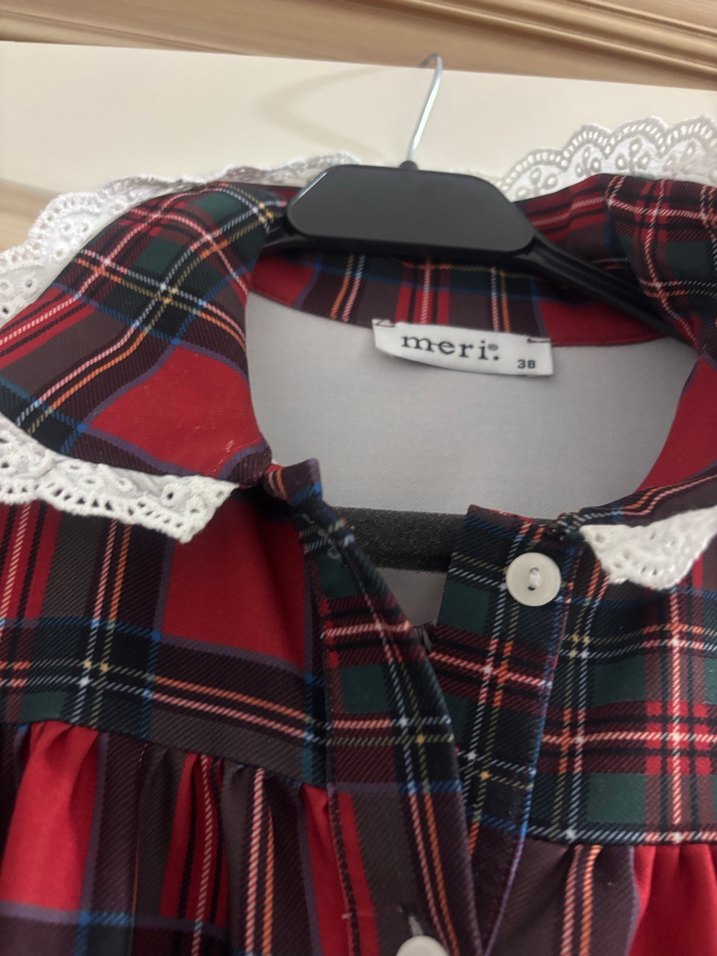 Ekose desenli elbise - Görsel 2