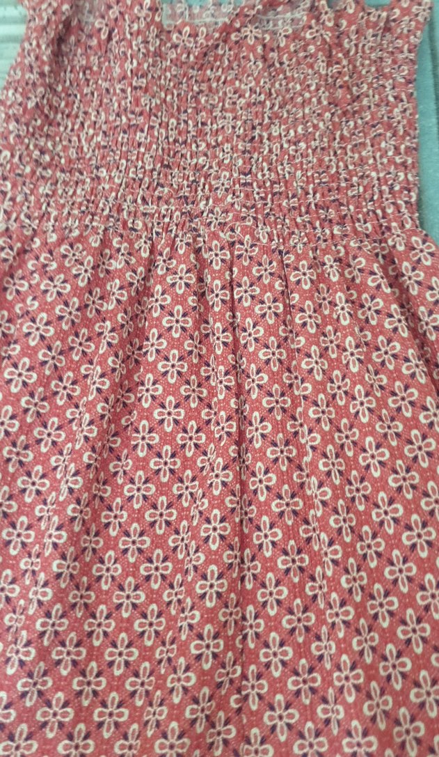 Kız Çocuk Kırmızı Askılı Bohem Elbise - Görsel 2