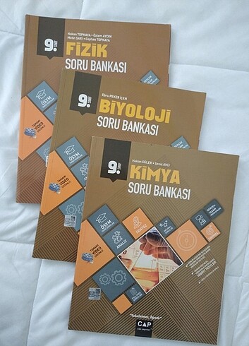 9. Sınıf Çap yayınları Fizik Kimya Biyoloji Test kitabı set