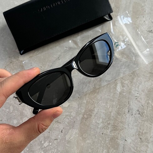Saint Lauren Black Silver Cat Eye 556 Gözlük