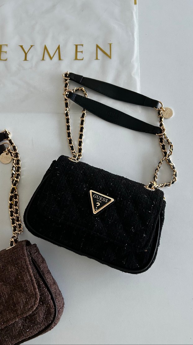 G.u.e.s.s. Wolly Bag Black - Görsel 2