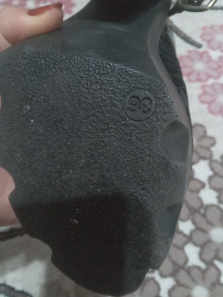 Siyah file Desenli Platform Topuklu Kadın Ayakkabı - Görsel 3