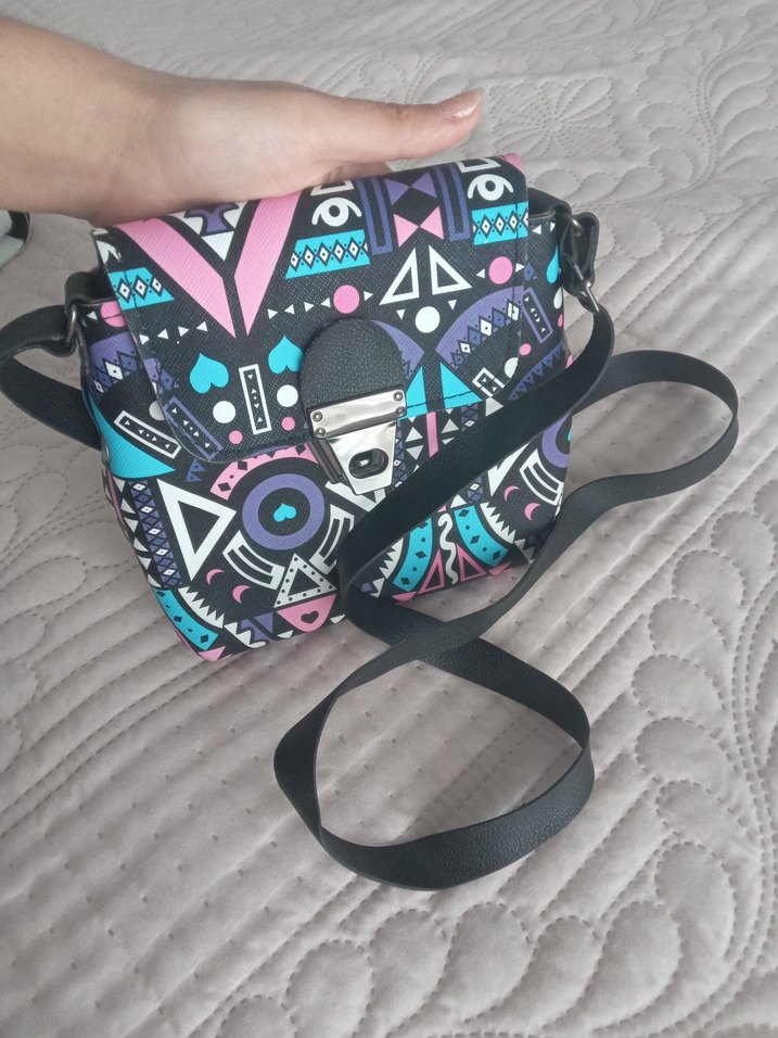 Renkli Baskılı Bohem Kadın Çanta - Görsel 4