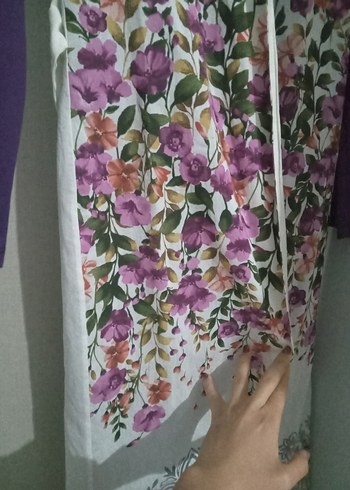 Mor Bohem Uzun Elbise - Görsel 2