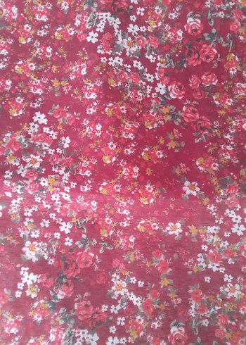 Bordo Çiçek Desenli Kadın şal - Görsel 2