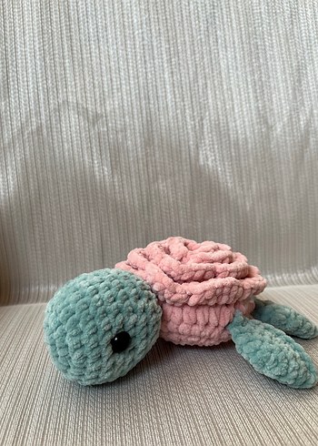 Diğer Gül Detaylı Peluş Kaplumbağa